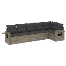 vidaXL 6 részes szürke polyrattan kerti ülőgarnitúra párnákkal (3252527) kerti bútor