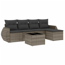 vidaXL 6 részes szürke polyrattan kerti ülőgarnitúra párnákkal (3253637) kerti bútor