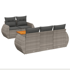 vidaXL 6 részes szürke polyrattan kerti ülőgarnitúra párnákkal (3257222) kerti bútor