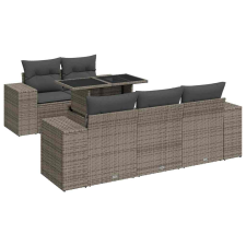 vidaXL 6 részes szürke polyrattan kerti ülőgarnitúra párnákkal (3326731) kerti bútor