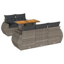 vidaXL 6 részes szürke polyrattan kerti ülőgarnitúra párnákkal (3327217) kerti bútor