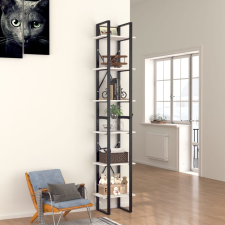 vidaXL 6-szintes fehér forgácslap könyvszekrény 40 x 30 x 210 cm bútor