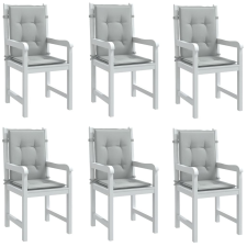 vidaXL 6db melange világosszürke szövet háttámlás székpárna 100x50x4cm lakástextília
