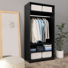 vidaXL 800226 Wardrobe Black 100x50x200 cm Chipboard bútor