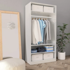 vidaXL 800231 Wardrobe High Gloss White 100x50x200 cm Chipboard bútor