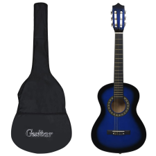 vidaXL 8 darabos kék klasszikus gitár kezdőkészlet 1/2 34" gitár és basszusgitár