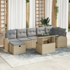 vidaXL 8 darabos kerti sofa szett párnákkal bézs poli rattan, vidaXL 2-fős kerti sofa tárolóval és párnákkal bézs poli rattan