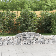 vidaXL 8 db íves horganyzott vas gabion kosár 300x30x40/60 cm kerti tárolás