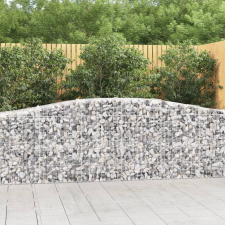 vidaXL 8 db íves horganyzott vas gabion kosár 400x50x80/100 cm kerti tárolás