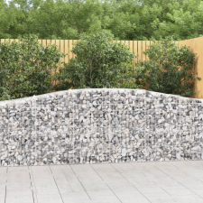 vidaXL 8 db íves horganyzott vas gabion kosár 400x50x80/100 cm bútor