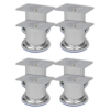 vidaXL 8 db kerek króm kanapéláb 60 mm