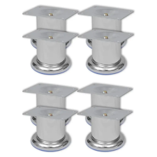 vidaXL 8 db kerek króm kanapéláb 60 mm kerti bútor