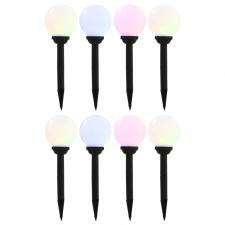 vidaXL 8 db napelemes kültéri LED gömblámpa 15 cm RGB kültéri világítás