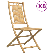 vidaXL 8 db összecsukható bambusz kerti szék 46 x 66 x 99 cm kerti bútor