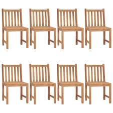 vidaXL 8 db tömör tíkfa kerti szék párnával (3073162) kerti bútor