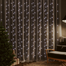 vidaXL 8 funkciós hideg fehér fényfüggöny 300 LED-del 3 x 3 m kültéri izzósor