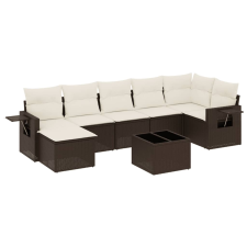 vidaXL 8 részes barna polyrattan kerti ülőgarnitúra párnákkal (3220492) kerti bútor