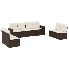 vidaXL 8 részes barna polyrattan kerti ülőgarnitúra párnákkal (3251190) kerti bútor