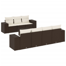 vidaXL 8 részes barna polyrattan kerti ülőgarnitúra párnákkal (3254670) kerti bútor