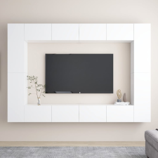 vidaXL 8 részes fehér forgácslap TV-szekrényszett bútor