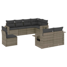 vidaXL 8-részes szürke polyrattan kerti ülőgarnitúra párnákkal (3220439) kerti bútor