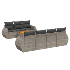 vidaXL 8-részes szürke polyrattan kerti ülőgarnitúra párnákkal (3224912) kerti bútor