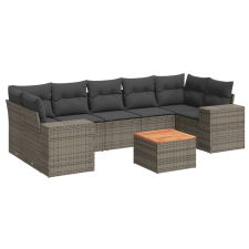 vidaXL 8-részes szürke polyrattan kerti ülőgarnitúra párnákkal (3225360) kerti bútor