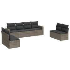 vidaXL 8-részes szürke polyrattan kerti ülőgarnitúra párnákkal (3251187) kerti bútor
