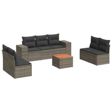 vidaXL 8-részes szürke polyrattan kerti ülőgarnitúra párnákkal (3257733) kerti bútor