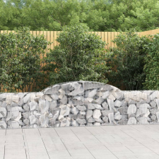 vidaXL 9 db íves horganyzott vas gabion kosár 300x30x60/80 cm bútor