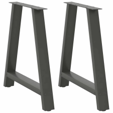 vidaXL A-alakú Dohányzóasztal Láb - Antracit Acél - 80x72-73cm bútor