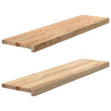vidaXL ablakpárkányok 2 db kezeletlen 100x25x2 cm tömör fa tölgyfa lakástextília