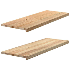 vidaXL ablakpárkányok 2 db kezeletlen 110x40x2 cm tömör fa tölgyfa lakástextília
