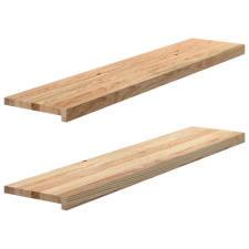 vidaXL ablakpárkányok 2 db kezeletlen 120x30x2 cm tömör fa tölgyfa lakástextília