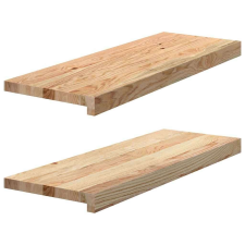 vidaXL ablakpárkányok 2 db kezeletlen 70x25x2 cm tömör fa tölgyfa lakástextília