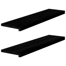 vidaXL ablakpárkányok 2 db sötétbarna 100x25x2 cm tömör fa tölgyfa lakástextília