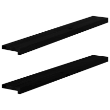 vidaXL ablakpárkányok 2 db sötétbarna 120x15x2 cm tömör fa tölgyfa lakástextília