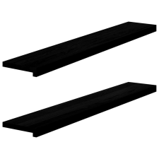 vidaXL ablakpárkányok 2 db sötétbarna 120x20x2 cm tömör fa tölgyfa lakástextília