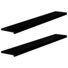 vidaXL ablakpárkányok 2 db sötétbarna 160x30x2 cm tömör fa tölgyfa lakástextília