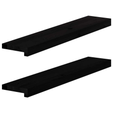 vidaXL ablakpárkányok 2 db sötétbarna 80x15x2 cm tömör fa tölgyfa lakástextília