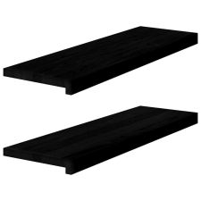 vidaXL ablakpárkányok 2 db sötétbarna 80x25x2 cm tömör fa tölgyfa lakástextília