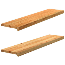 vidaXL ablakpárkányok 2 db világosbarna 110x30x2 cm tömör fa tölgyfa lakástextília