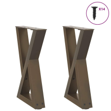 vidaXL Acél Dohányzóasztal Lábak - X Alakú - 2 db - 38x42-43,3 cm bútor