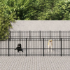 vidaXL Acél kültéri kutyakennel 52,69 m²