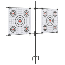 vidaXL acélállvány papír céltáblához céltáblákkal 78 x 76 cm vadász és íjász felszerelés