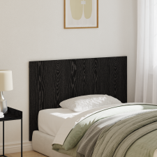 vidaXL Ágy Fejtámla Fekete Tölgy 120x1,5x80 cm Műszakilag kidolgozott Fa ágy és ágykellék