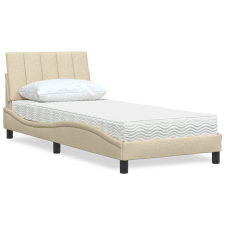 vidaXL ágy matraccal krém 80x200 cm szövet ágy és ágykellék