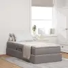 vidaXL Ágy tárolóval és matraccal Tópszínű 90 x 190 cm Poliészter
