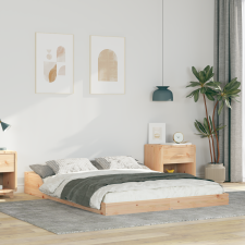 vidaXL Ágykeret Barna 120 x 200 cm Tömör fenyőfa ágy és ágykellék