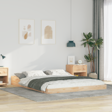 vidaXL Ágykeret Barna 160 x 220 cm Tömör fenyőfa ágy és ágykellék